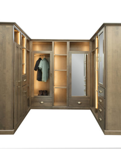 custom made wood closet