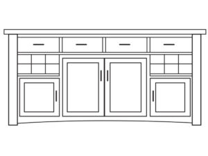 Veranda Wine Buffet - 72"